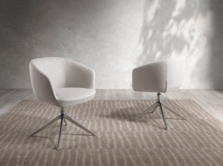 Light grey fabric swivel chair - Angel Cerdá