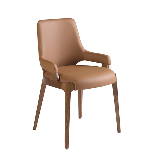 Brown leatherette chair - Angel Cerdá