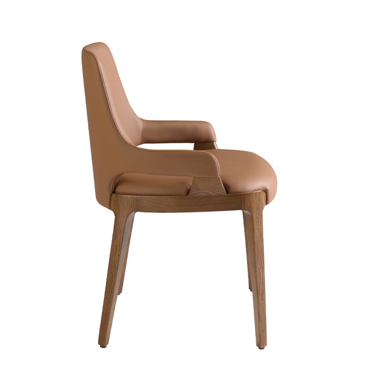 Brown leatherette chair - Angel Cerdá