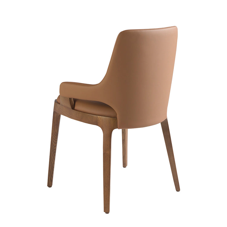 Brown leatherette chair - Angel Cerdá