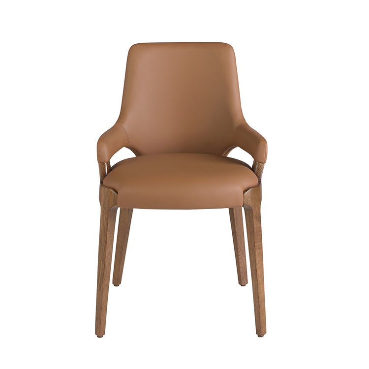 Brown leatherette chair - Angel Cerdá