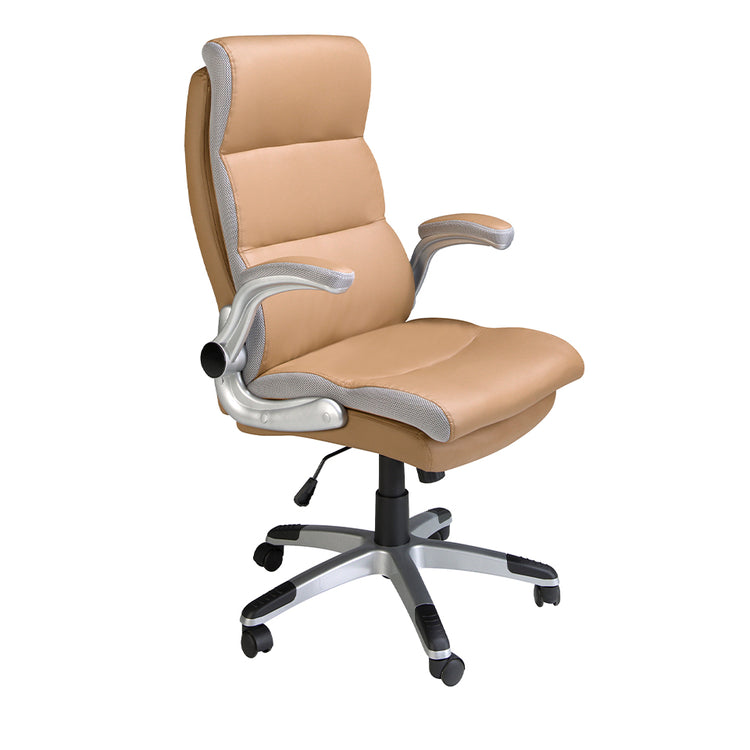 Brown leatherette swivel office chair - Angel Cerdá