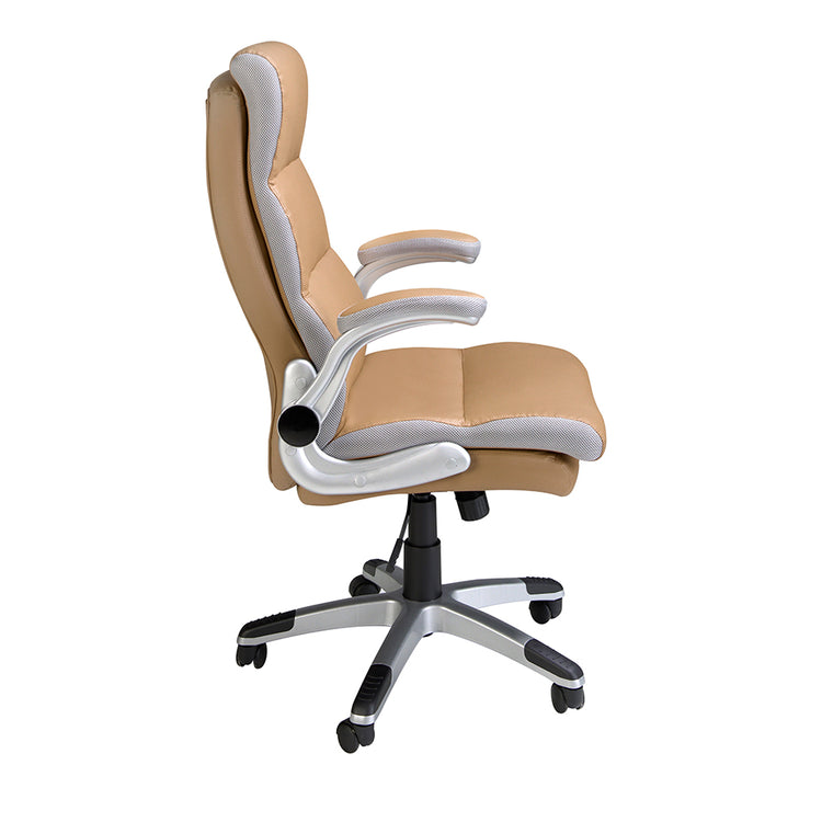 Brown leatherette swivel office chair - Angel Cerdá