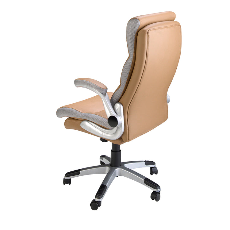 Brown leatherette swivel office chair - Angel Cerdá