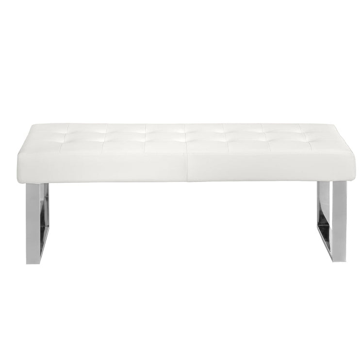 Upholstered bench stool with stainless steel frame - Angel Cerdá S.L