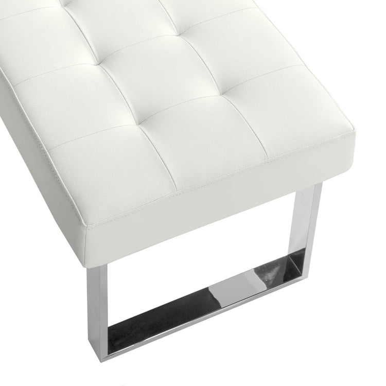 Upholstered bench stool with stainless steel frame - Angel Cerdá S.L