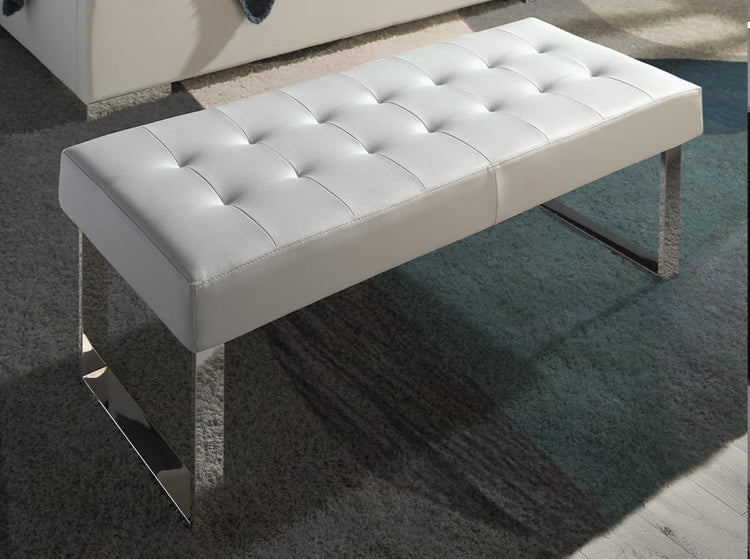 Upholstered bench stool with stainless steel frame - Angel Cerdá S.L