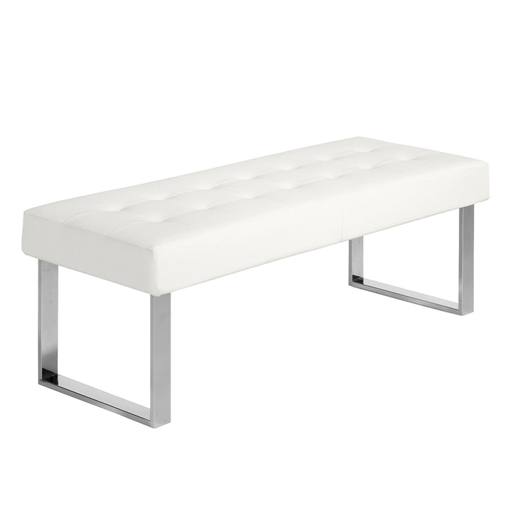 Upholstered bench stool with stainless steel frame - Angel Cerdá S.L