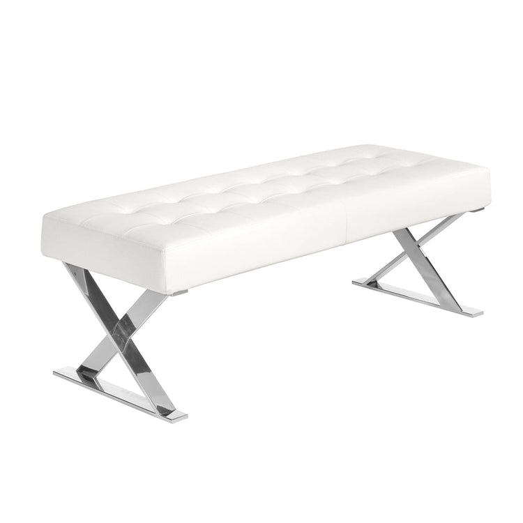 Upholstered bench stool with stainless steel frame - Angel Cerdá S.L