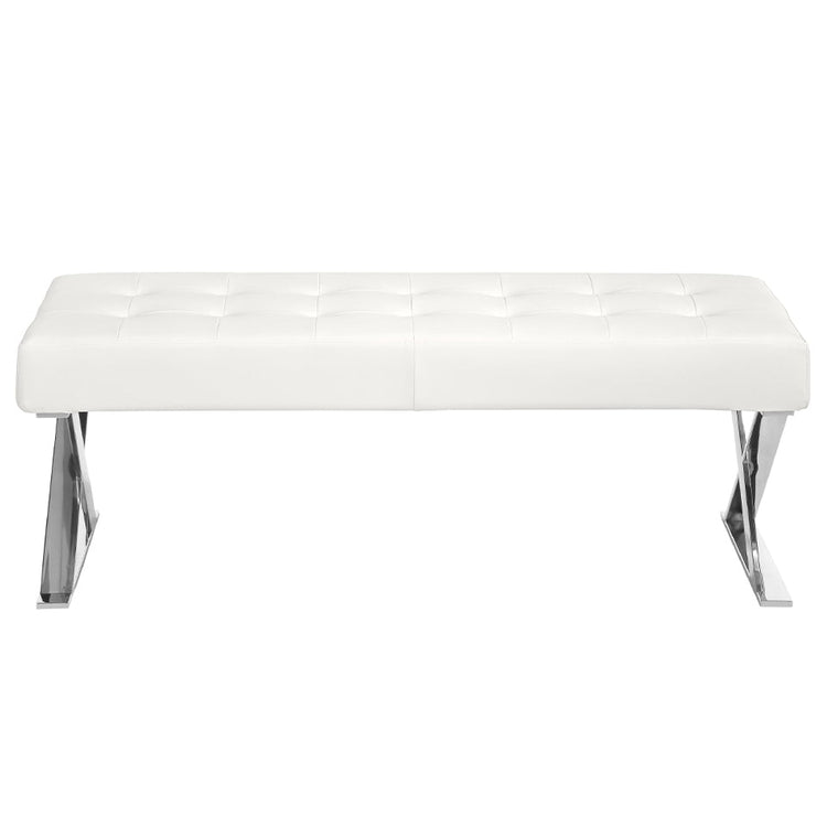 Upholstered bench stool with stainless steel frame - Angel Cerdá S.L