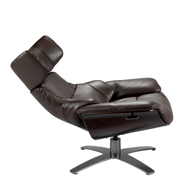 Swivel armchair upholstered in leather with reclining - Angel Cerdá S.L