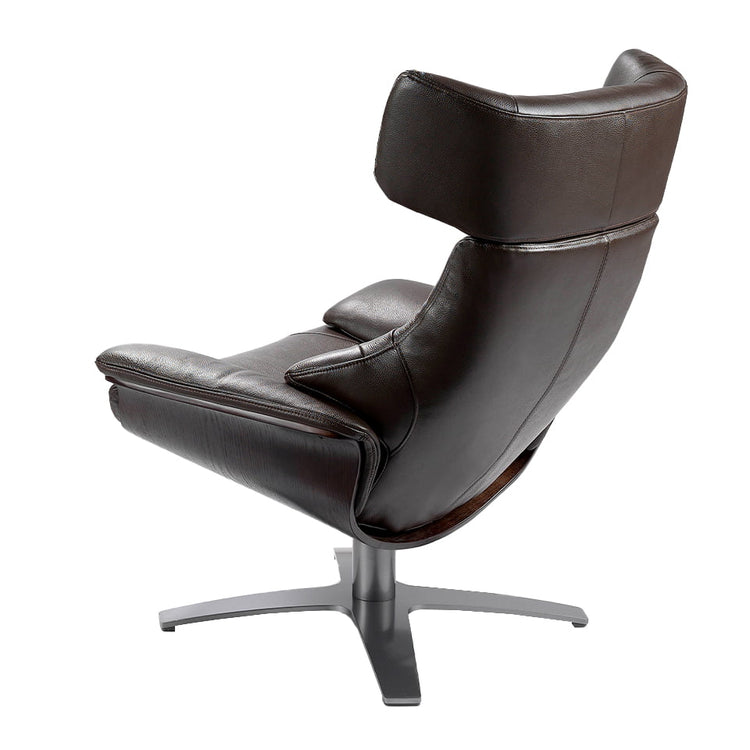 Swivel armchair upholstered in leather with reclining - Angel Cerdá S.L