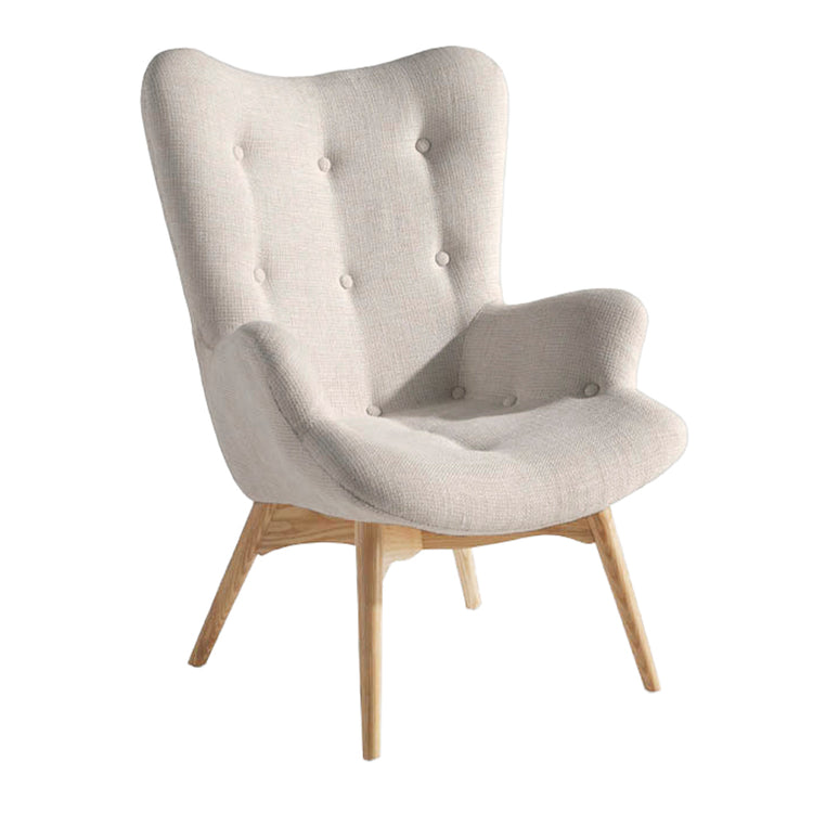 Solid ash wood armchair with upholstered seat - Angel Cerdá S.L