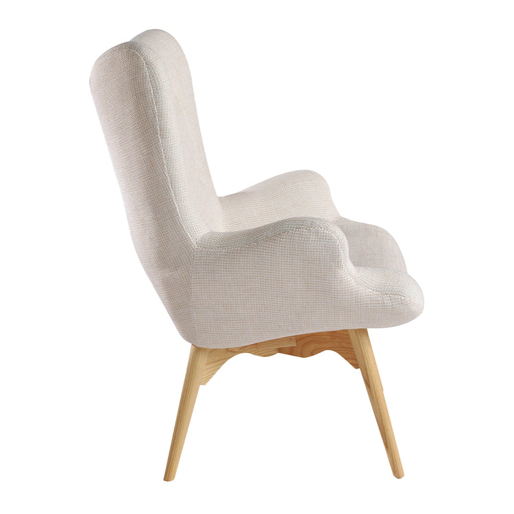 Solid ash wood armchair with upholstered seat - Angel Cerdá S.L