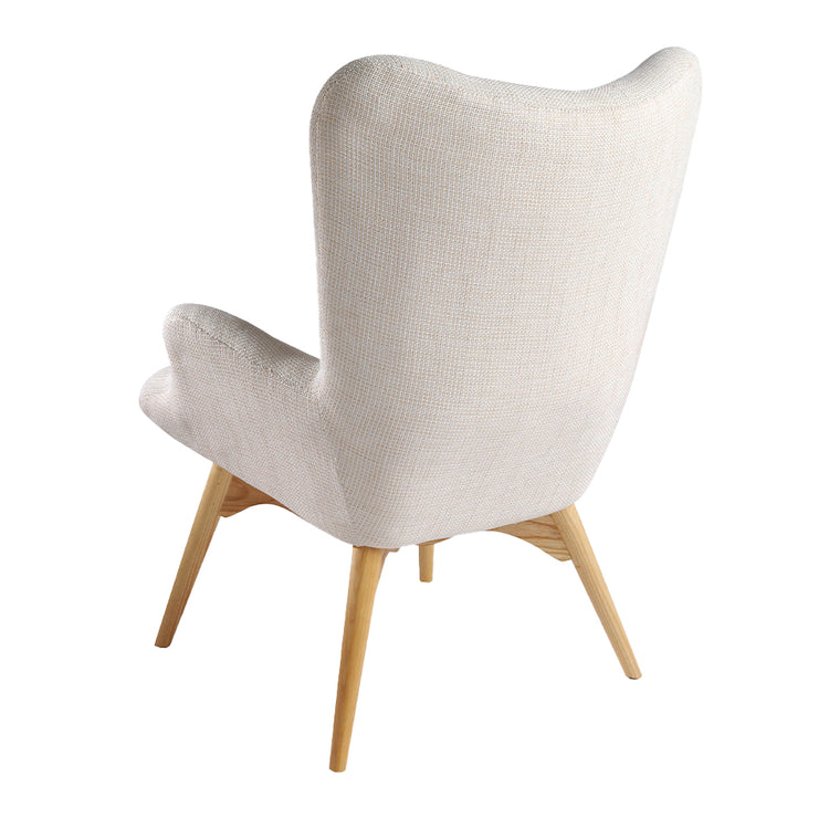 Solid ash wood armchair with upholstered seat - Angel Cerdá S.L