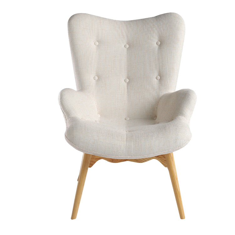 Solid ash wood armchair with upholstered seat - Angel Cerdá S.L