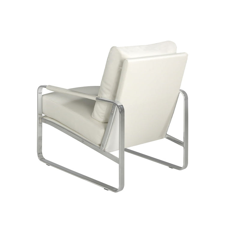 Upholstered armchair with stainless steel frame - Angel Cerdá S.L