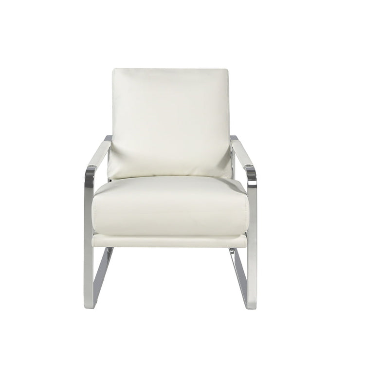 Upholstered armchair with stainless steel frame - Angel Cerdá S.L