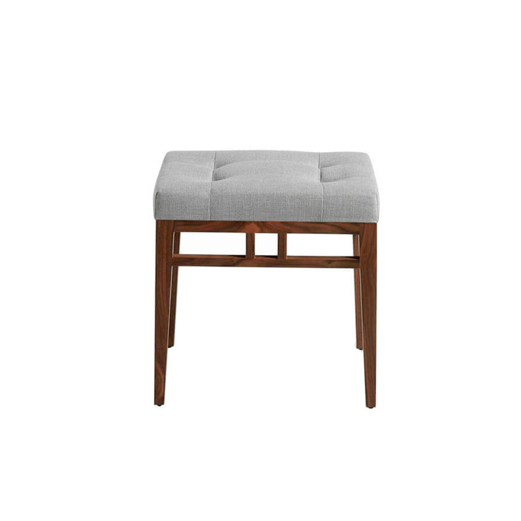 Footstool with wooden structure with walnut plating - Angel Cerdá, S.L.