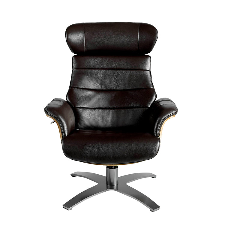 Swivel relax armchair upholstered in cowhide - Angel Cerdá S.L