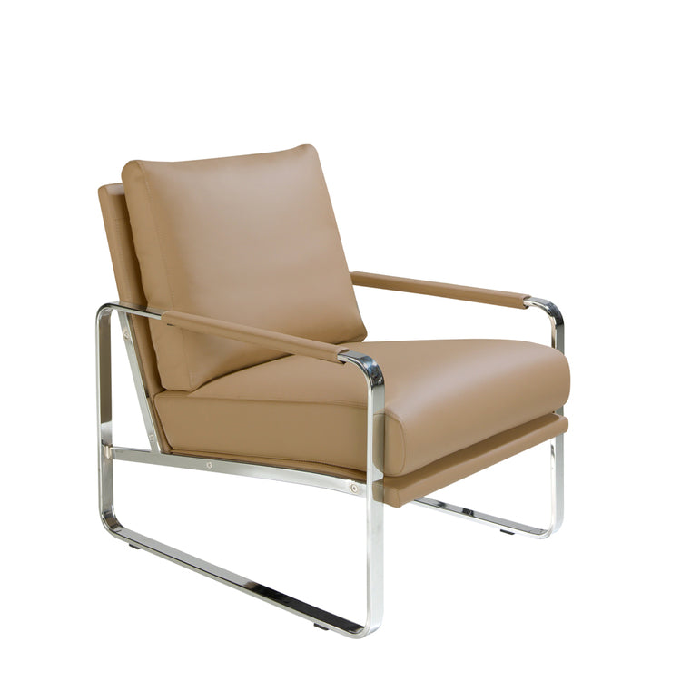 Upholstered armchair with stainless steel frame - Angel Cerdá S.L