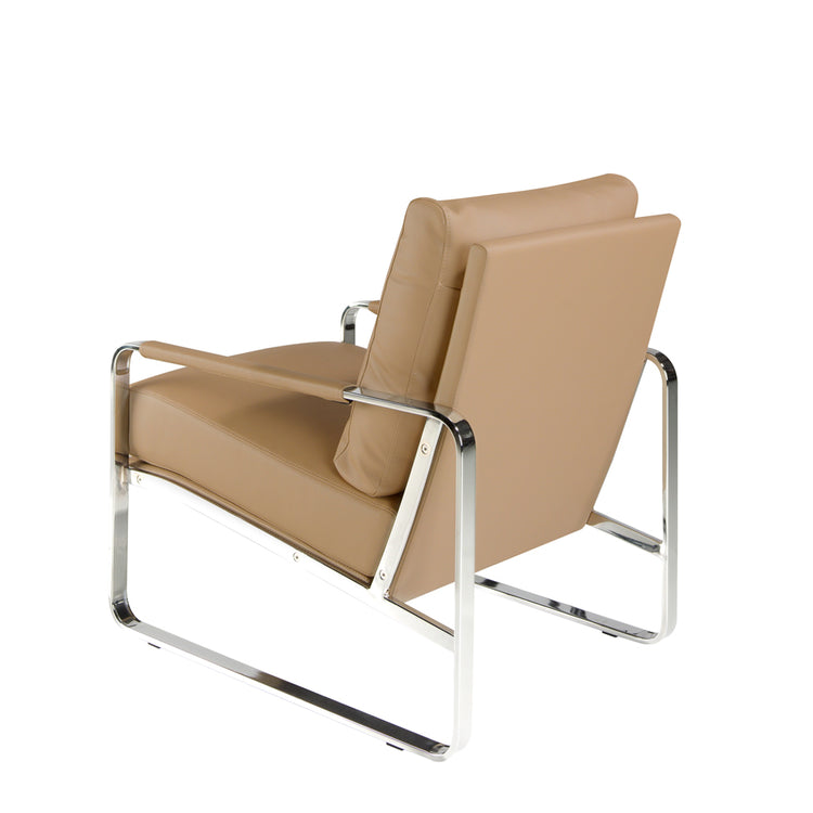 Upholstered armchair with stainless steel frame - Angel Cerdá S.L