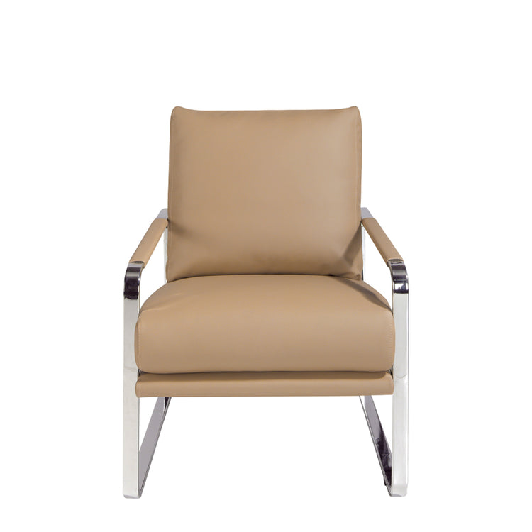 Upholstered armchair with stainless steel frame - Angel Cerdá S.L