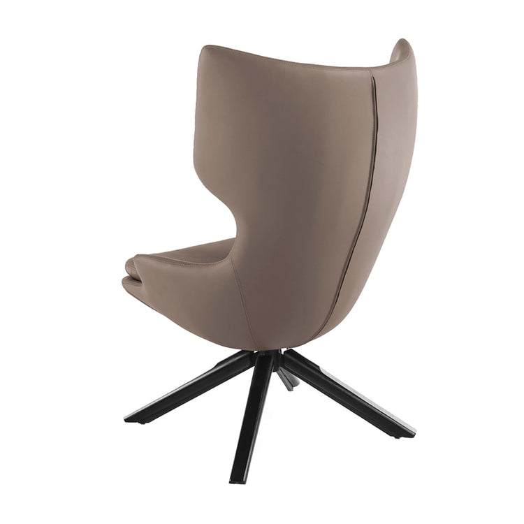 Swivel armchair upholstered with base in wenge - Angel Cerdá