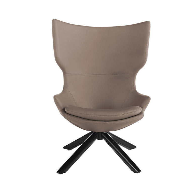 Swivel armchair upholstered with base in wenge - Angel Cerdá