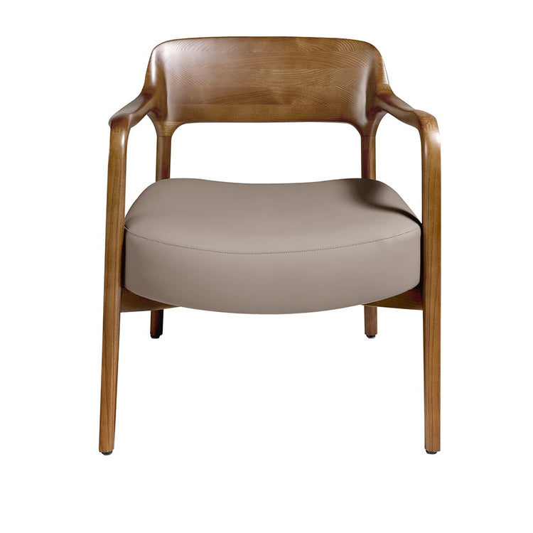 Wooden armchair upholstered in mink eco-leather - Angel Cerda S.L