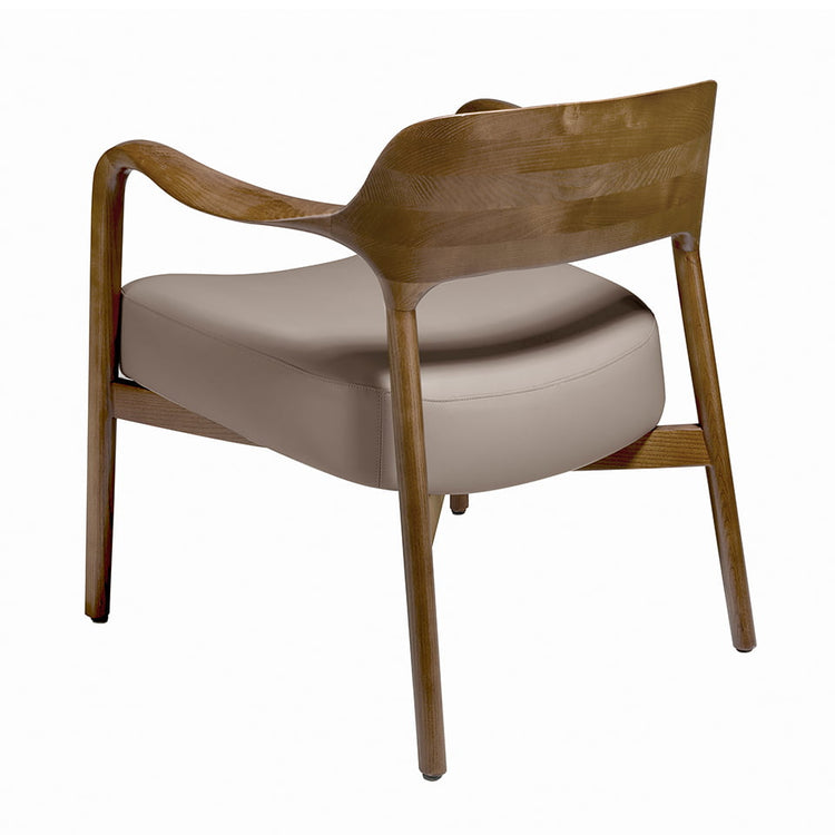 Wooden armchair upholstered in mink eco-leather - Angel Cerda S.L