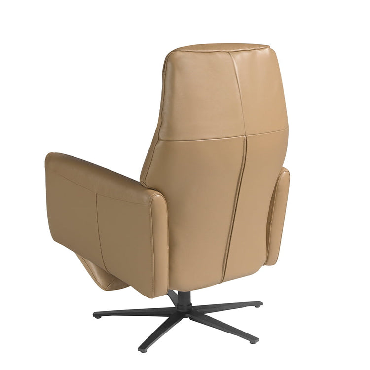 Leather swivel armchair with relax mechanism-Angel Cerdá