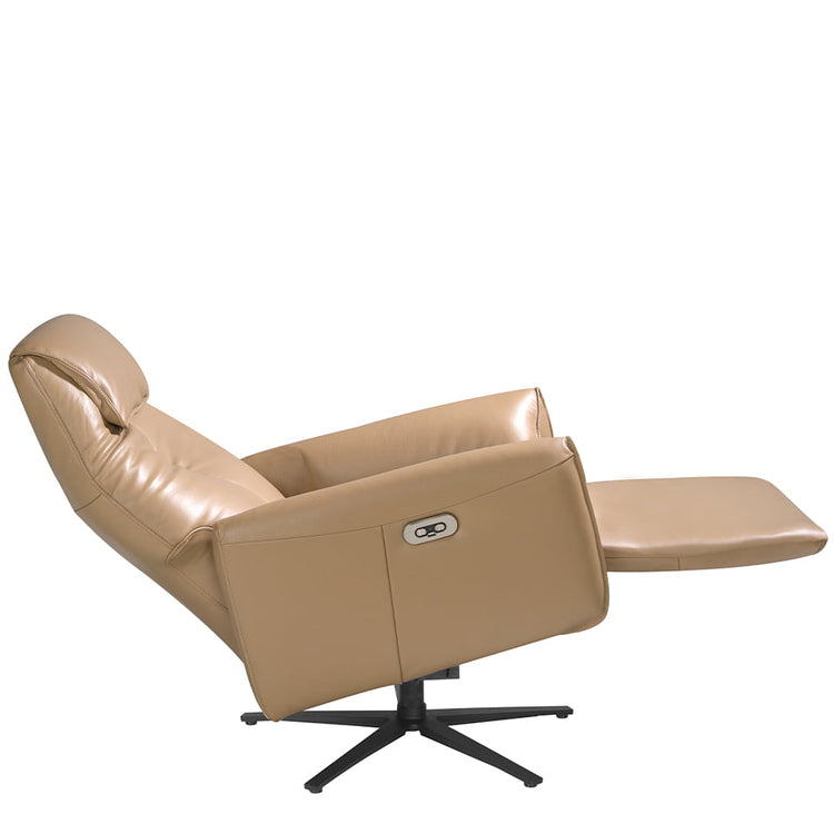 Leather swivel armchair with relax mechanism-Angel Cerdá