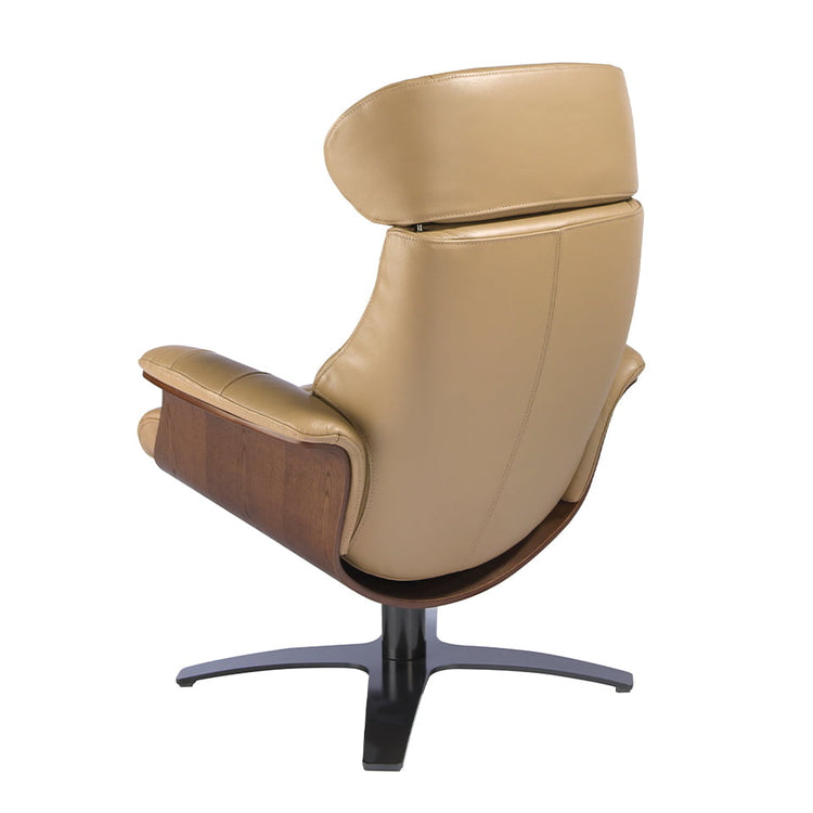 Leather upholstered swivel armchair-Angel Cerdá