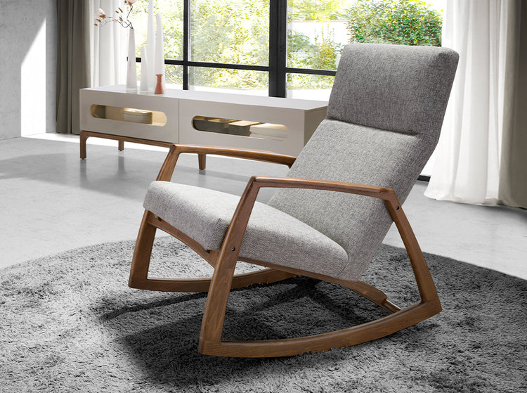 Grey fabric rocking chair - Angel Cerdá