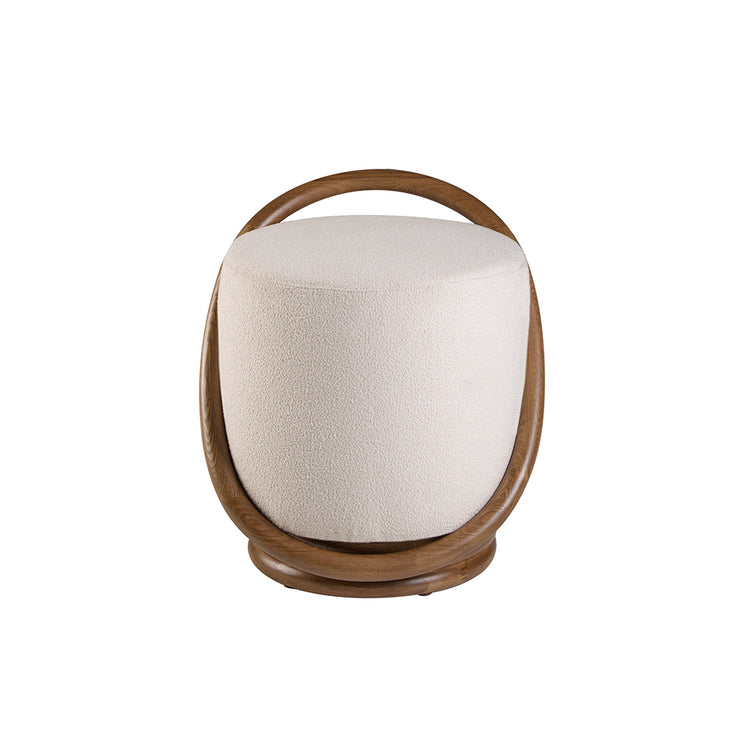 White fabric pouffe-Angel Cerdá