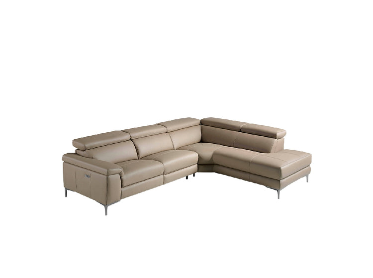 CORNER SOFA UPHOLSTERED IN LEATHER WITH RELAX MECHANISM