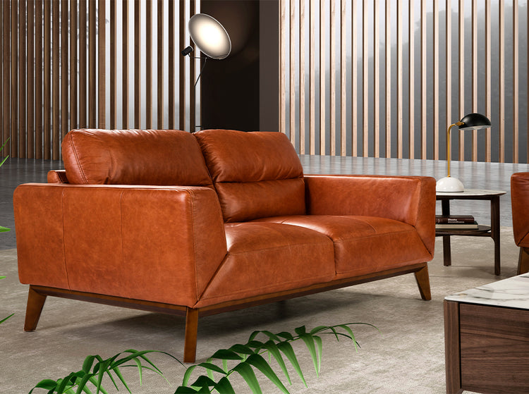 2 seat sofa made of 2mm thick cowhide leather - Angel Cerdá S.L