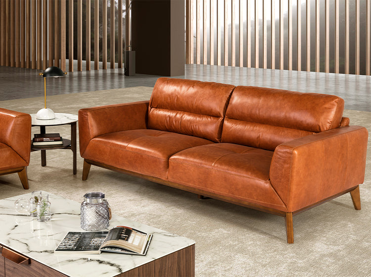 3 seat sofa made of 2mm thick cowhide leather - Angel Cerdá S.L