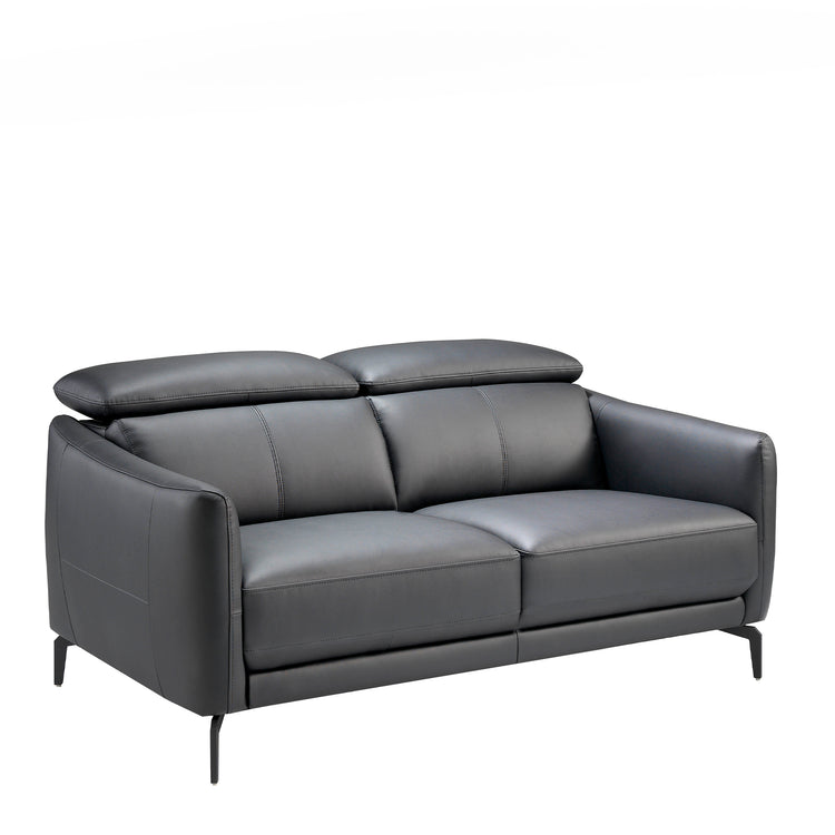 2-seat sofa upholstered in leather with stainless -Angel Cerdá S.L