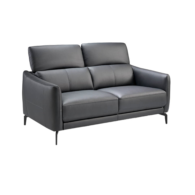 2-seat sofa upholstered in leather with stainless -Angel Cerdá S.L