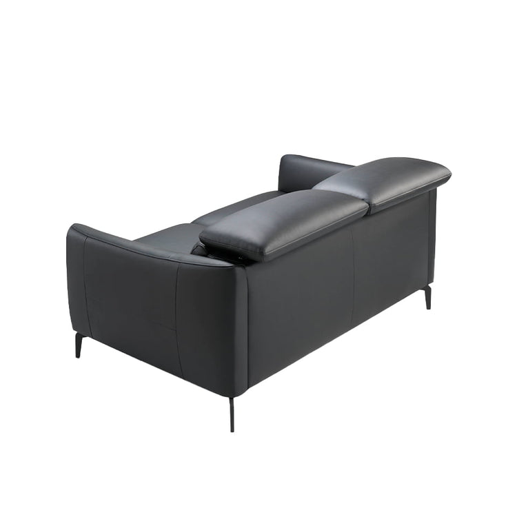 2-seat sofa upholstered in leather with stainless -Angel Cerdá S.L