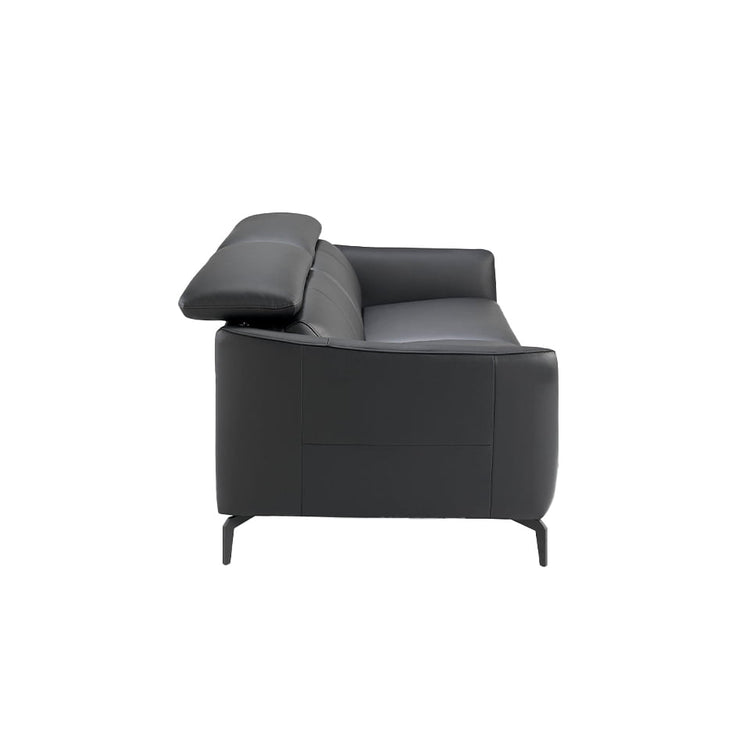 2-seat sofa upholstered in leather with stainless -Angel Cerdá S.L