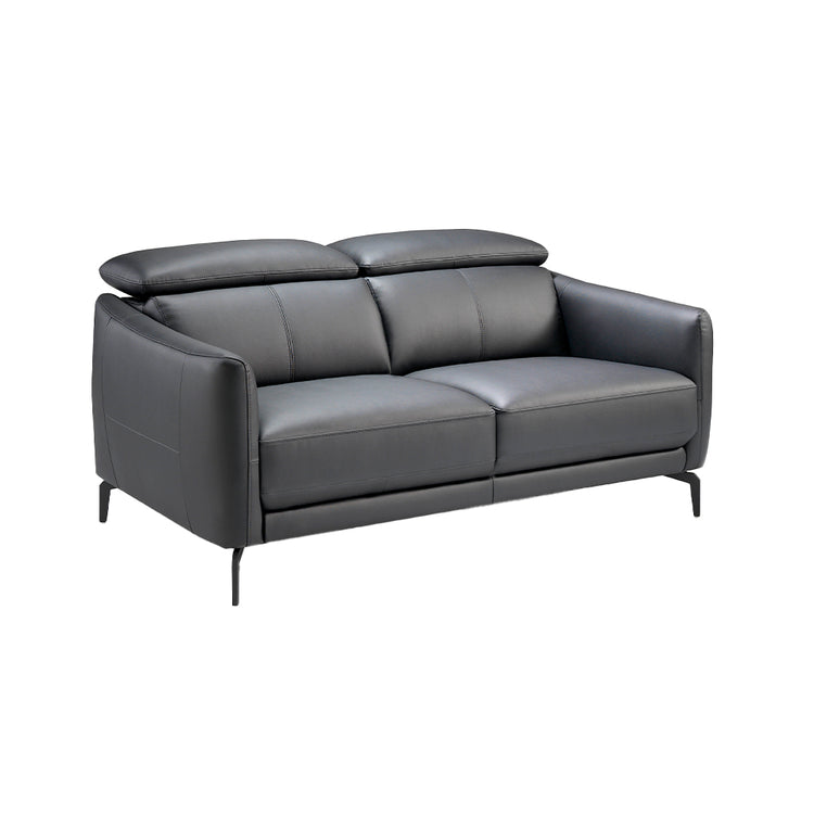 2-seat sofa upholstered in leather with stainless -Angel Cerdá S.L