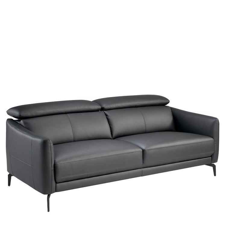 3-seat sofa upholstered in leather with stainless steel - Angel Cerdá S.L