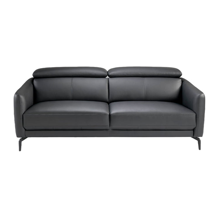 3-seat sofa upholstered in leather with stainless steel - Angel Cerdá S.L