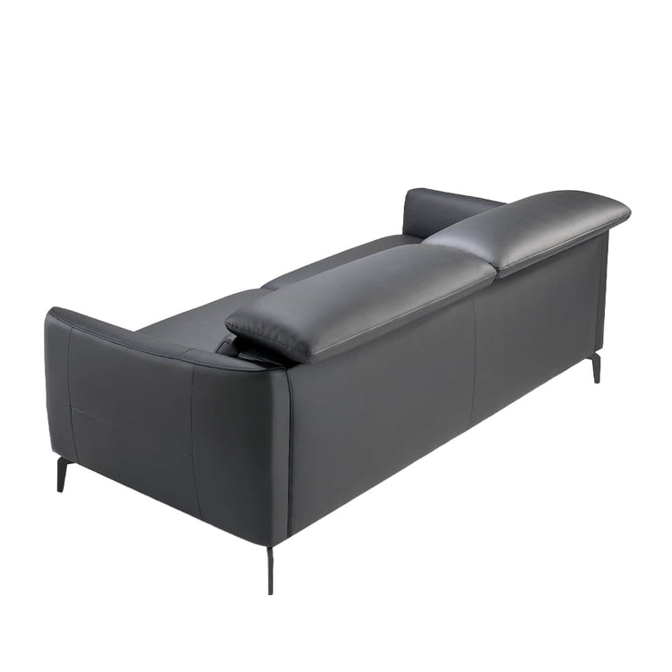 3-seat sofa upholstered in leather with stainless steel - Angel Cerdá S.L