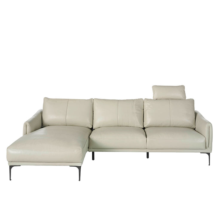 Sofa Chaise longue upholstered in leather - Angel Cerdá S.L