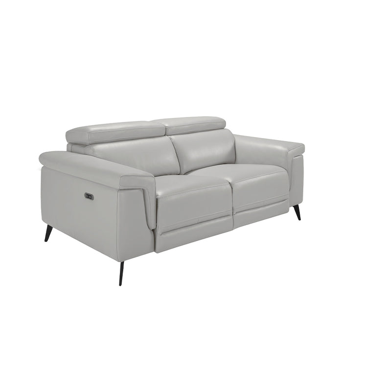 2 seater leather upholstered sofa with relax mechanism