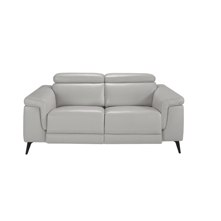 2 seater leather upholstered sofa with relax mechanism